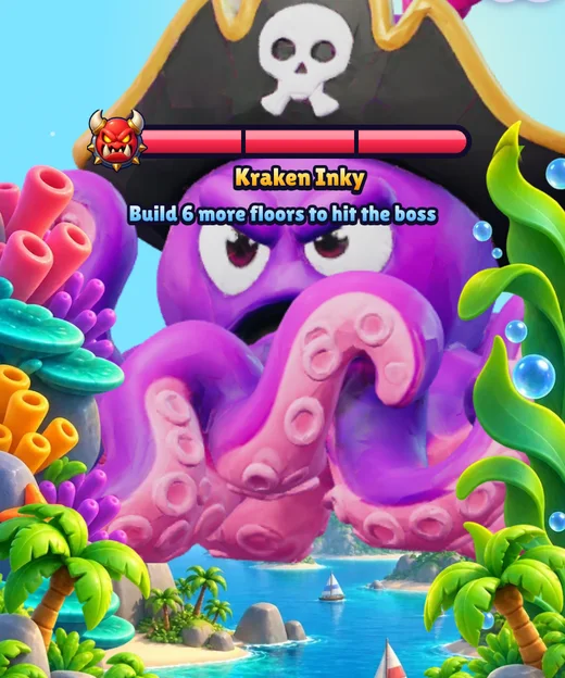 Kraken Inky, the ocean boss